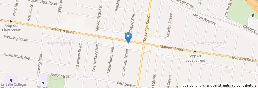 Mapa de ubicacion de Malvern Village Pharmacy en 오스트레일리아, Victoria, City Of Stonnington.