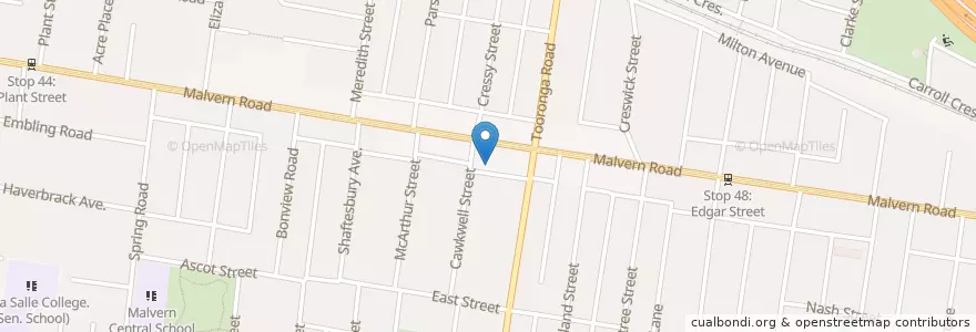 Mapa de ubicacion de Malvern Hand Carwash en Australia, Victoria, City Of Stonnington.