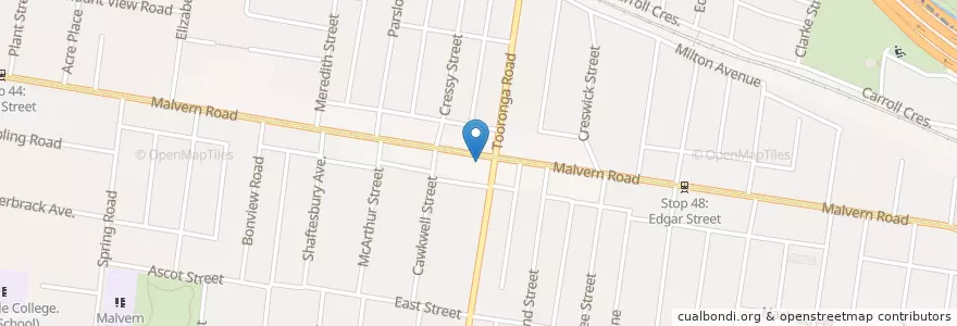 Mapa de ubicacion de Malvern Fish and Chips en Австралия, Виктория, City Of Stonnington.