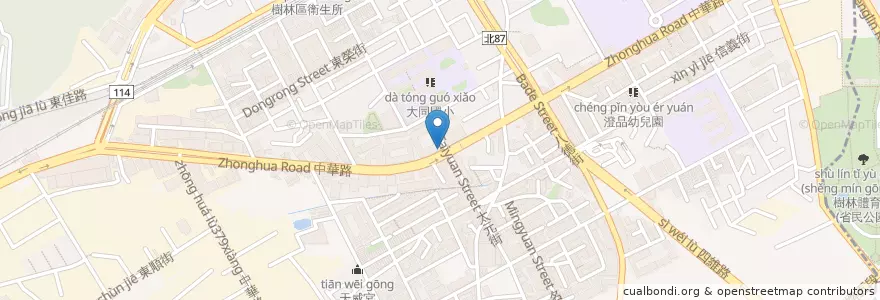Mapa de ubicacion de 博安綜合大藥房 en Taiwan, 新北市, 樹林區.