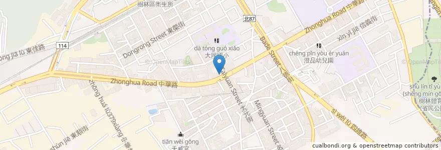Mapa de ubicacion de 健全中醫 en Taiwán, Nuevo Taipéi, 樹林區.