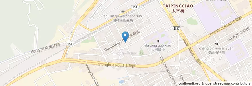 Mapa de ubicacion de 久青藥局 en Тайвань, Новый Тайбэй, 樹林區.