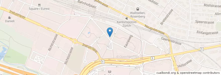 Mapa de ubicacion de Enzian Veggibistro en Schweiz/Suisse/Svizzera/Svizra, Zürich, Bezirk Bülach, Wallisellen.