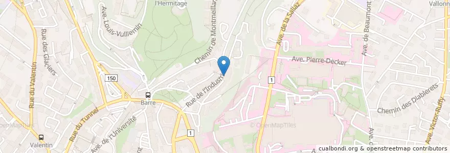 Mapa de ubicacion de Le 2.21 en Швейцария, Во, District De Lausanne, Lausanne.