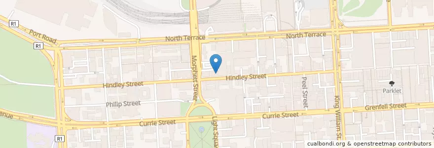Mapa de ubicacion de Strats en أستراليا, جنوب أستراليا, Adelaide, Adelaide City Council.