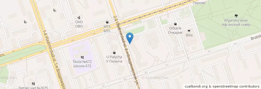 Mapa de ubicacion de Юниаструм банк en روسيا, Центральный Федеральный Округ, Москва, Восточный Административный Округ, Район Перово.