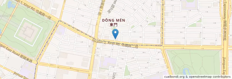 Mapa de ubicacion de 東門郵局 en 타이완, 신베이 시, 타이베이시, 다안 구.