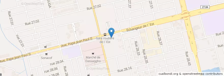 Mapa de ubicacion de Pharmacie de la Fraternité en Burkina Faso, Centre, Kadiogo, Ouagadougou.