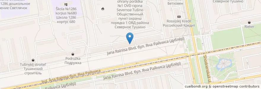 Mapa de ubicacion de Альфа-Банк en 俄罗斯/俄羅斯, Центральный Федеральный Округ, Москва, Северо-Западный Административный Округ.