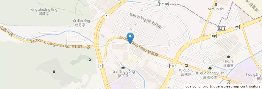 Mapa de ubicacion de Danfeng Police Substation en Taiwan, New Taipei, Xinzhuang District.