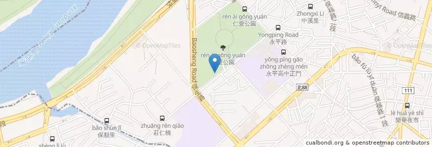 Mapa de ubicacion de 仁愛公園 en 台湾, 新北市, 永和区.
