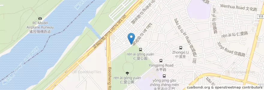 Mapa de ubicacion de Bao'an & Yongping Intersection en Taiwan, New Taipei, Yonghe District.