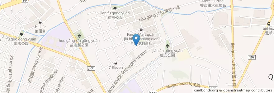 Mapa de ubicacion de 後港公園 en Taiwan, Nuova Taipei, Distretto Di Xinzhuang.