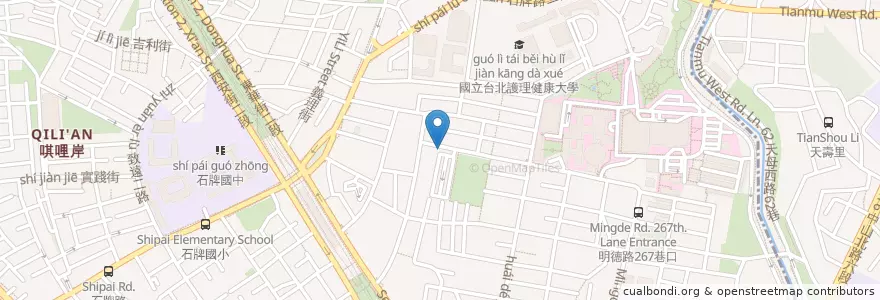 Mapa de ubicacion de 振華公園 en Taïwan, Nouveau Taipei, Taipei, 北投區.