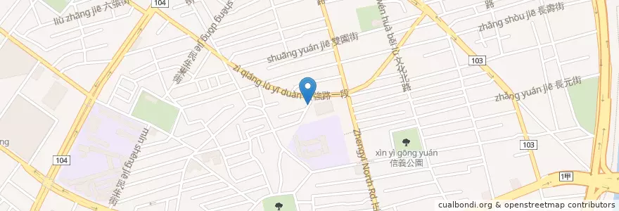 Mapa de ubicacion de 新北市立圖書館三重分館 en Taiwan, Nuova Taipei.