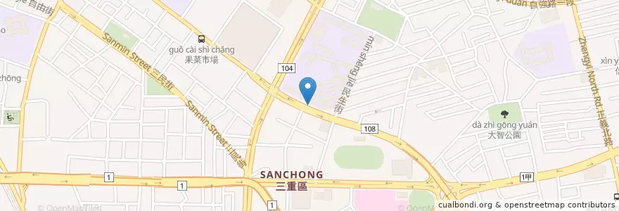 Mapa de ubicacion de 明志國中 en Tayvan, 新北市.
