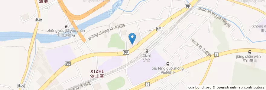 Mapa de ubicacion de 汐止公園 en 타이완, 신베이 시, 시즈 구.