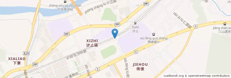 Mapa de ubicacion de 汐止區綜合運動場 en 臺灣, 新北市, 汐止區.