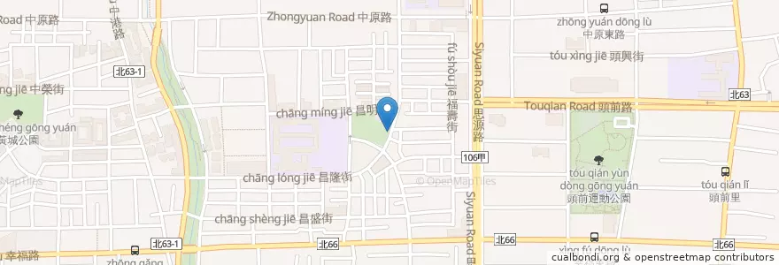 Mapa de ubicacion de 福壽公園 en Taiwan, Nuova Taipei, Distretto Di Xinzhuang.