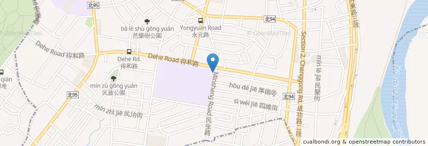 Mapa de ubicacion de 秀朗國小 en Тайвань, Новый Тайбэй, 永和區.