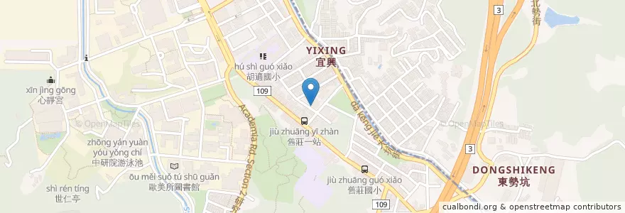 Mapa de ubicacion de 舊莊區民活動中心 en 臺灣, 新北市, 臺北市, 南港區.