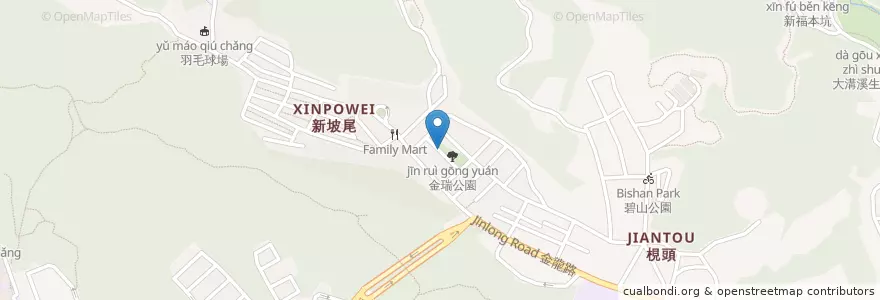 Mapa de ubicacion de 金瑞公園(金龍路) en 台湾, 新北市, 台北市, 内湖区.