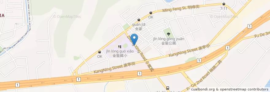 Mapa de ubicacion de 金龍國小 en 臺灣, 新北市, 汐止區.