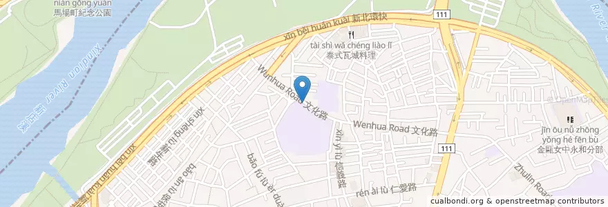 Mapa de ubicacion de 頂溪國小 en 타이완, 신베이 시, 융허 구.