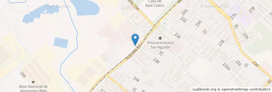 Mapa de ubicacion de CUPET San Agustín en キューバ, La Habana, Playa.