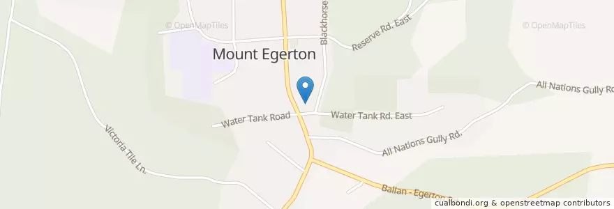 Mapa de ubicacion de Mount Egerton Fire Station CFA en Australie, Victoria, Shire Of Moorabool.