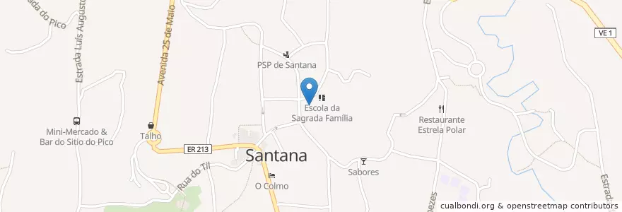 Mapa de ubicacion de Igreja Matriz de Santana en Португалия, Santana, Santana.