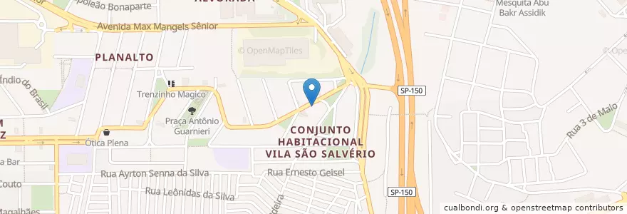 Mapa de ubicacion de Pizzaria Nicolas en 브라질, 남동지방, 상파울루, Região Geográfica Intermediária De São Paulo, Região Metropolitana De São Paulo, Região Imediata De São Paulo, São Bernardo Do Campo.