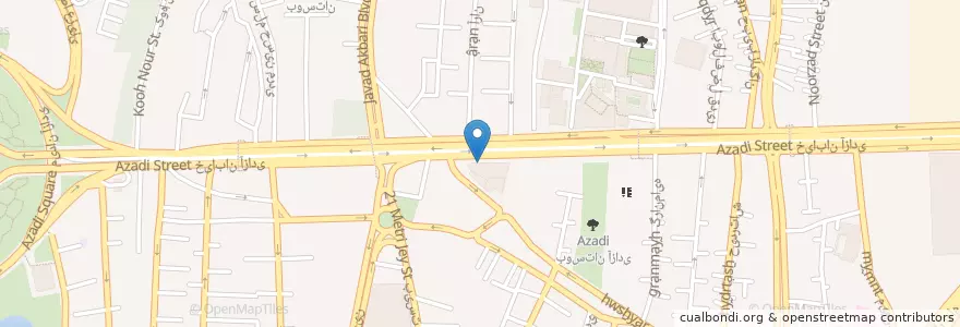Mapa de ubicacion de پیتزا دلفین en Iran, Teheran, شهرستان تهران, Teheran, بخش مرکزی شهرستان تهران.