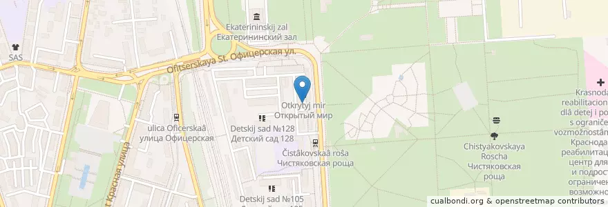 Mapa de ubicacion de Социальная аптека en Rusya Federasyonu, Южный Федеральный Округ, Krasnodar Krayı, Городской Округ Краснодар.