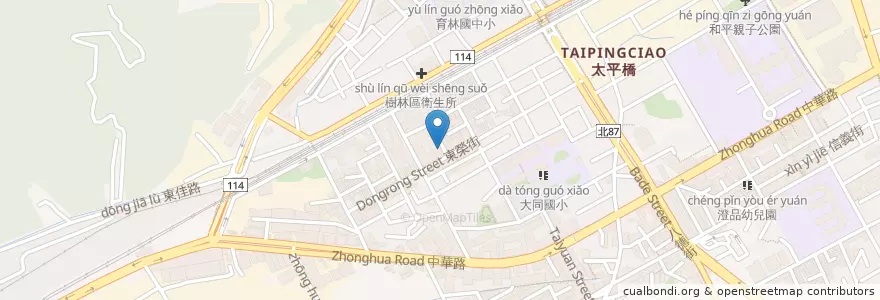 Mapa de ubicacion de 嘉圓小吃店 en Taiwan, 新北市, 樹林區.