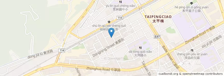 Mapa de ubicacion de 巷內早餐店 en تایوان, 新北市, 樹林區.