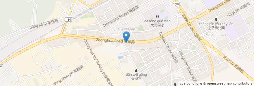 Mapa de ubicacion de 美美早餐店 en Тайвань, Новый Тайбэй, 樹林區.
