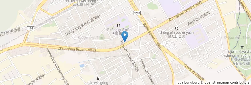 Mapa de ubicacion de 寶城日式涮涮鍋 en Taiwán, Nuevo Taipéi, 樹林區.