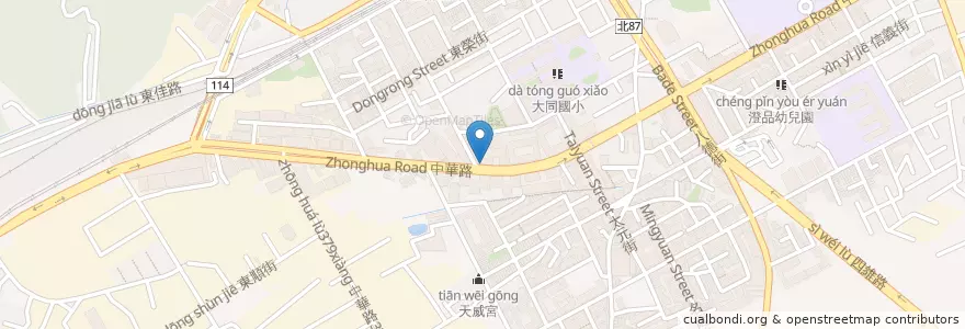 Mapa de ubicacion de 國華土魠魚羹 en تایوان, 新北市, 樹林區.
