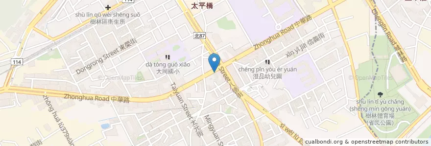 Mapa de ubicacion de 博民診所 en Taiwan, New Taipei, Shulin District.