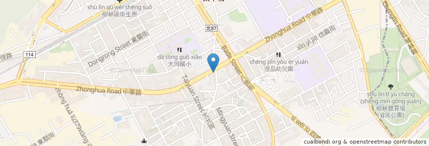 Mapa de ubicacion de 冠廷水煎包 en 타이완, 신베이 시, 수린 구.