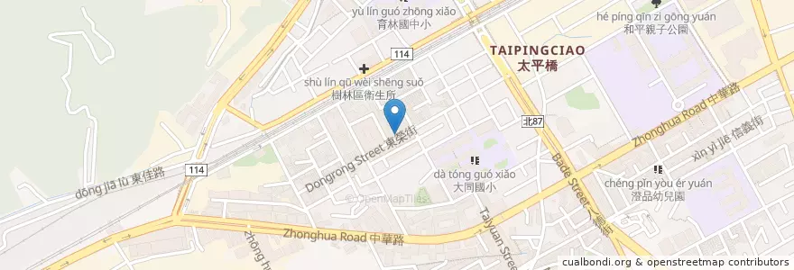 Mapa de ubicacion de 限時普通雙用信筒 en Тайвань, Новый Тайбэй, 樹林區.