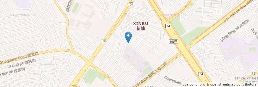 Mapa de ubicacion de 育誠文理學苑 en 台湾, 新北市, 板橋区.