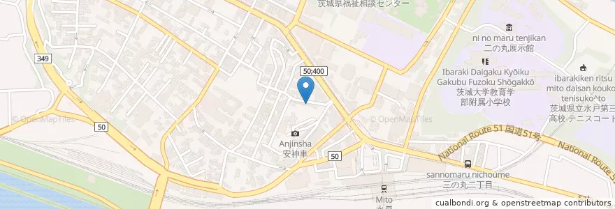 Mapa de ubicacion de うっとら en Japon, Préfecture D'Ibaraki, 水戸市.