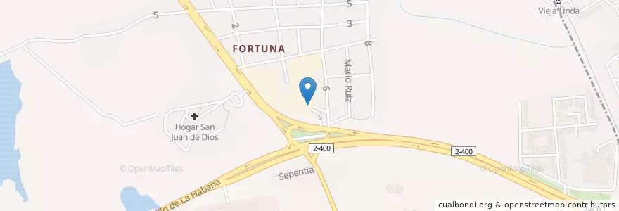 Mapa de ubicacion de Terminal Fortuna en کوبا, La Habana, Boyeros.