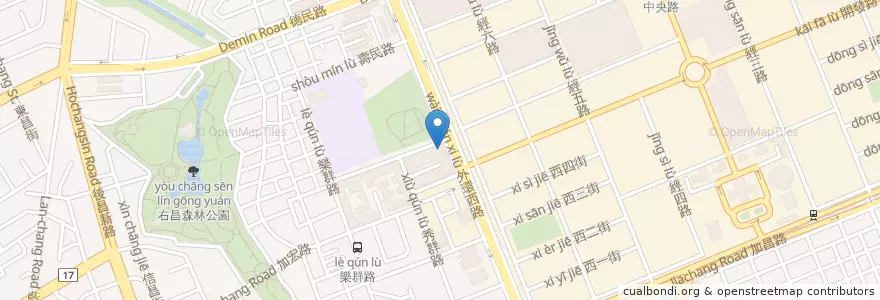 Mapa de ubicacion de 高如峯美語 en 臺灣, 高雄市, 楠梓區.