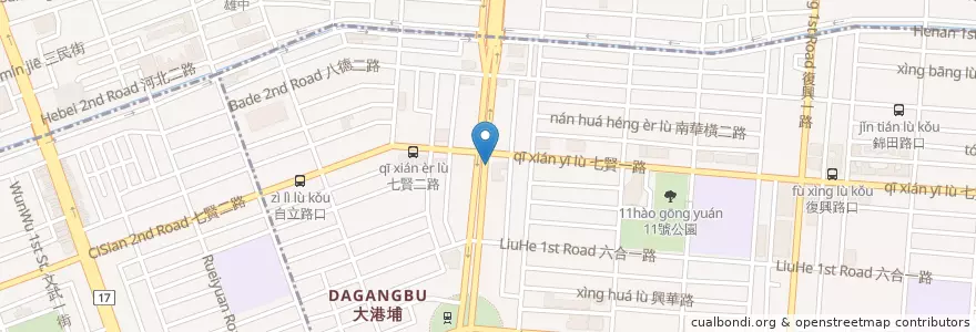 Mapa de ubicacion de 巨匠電腦 en Taïwan, Kaohsiung, 新興區, 三民區.