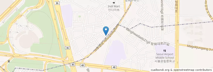 Mapa de ubicacion de Gonghang Market en کره جنوبی, سئول, 강서구, 공항동.