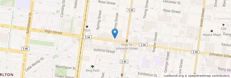 Mapa de ubicacion de Commonwealth Bank en Austrália, Victoria.