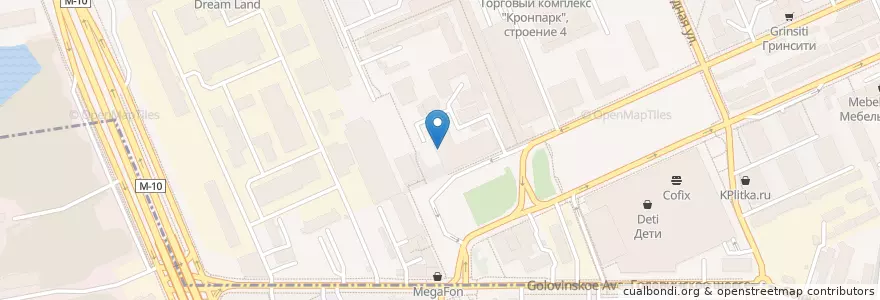 Mapa de ubicacion de Бродвей en Rusia, Distrito Federal Central, Москва, Северный Административный Округ.